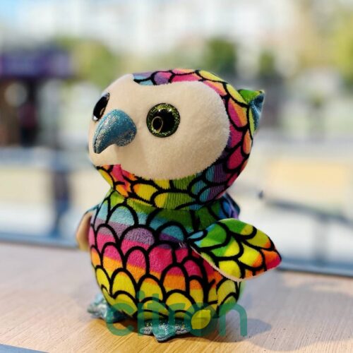 16cm/ Игр.мягкая"Совушка-неон", 2цв.