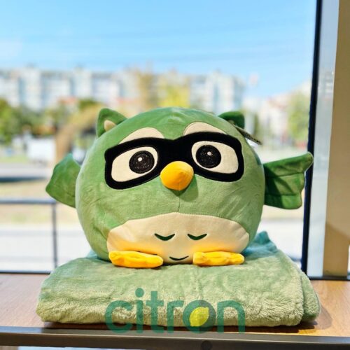 30cm/ Игрушка плед-подушка ''Сова''  3в1