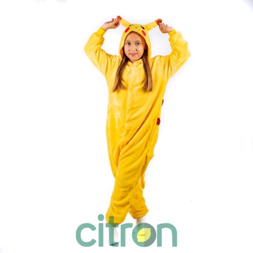 Кигуруми Pikachu ( 80, 90, 100, 110, 120, 130, 140, S, M, L, XL )