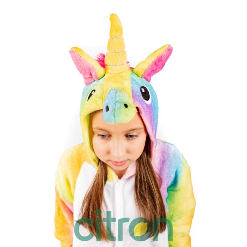 Кигуруми Unicorn multicolored horn ( 110, 120, 130, 140, S, M, L )