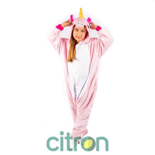 Кигуруми Unicorn pink horn ( 100, 110, 130, 140, S, M, L )