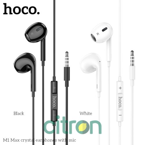 M1 Max crystal Earphone with mic (black / white)