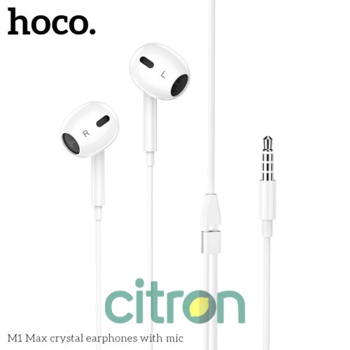 M1 Max crystal Earphone with mic (black / white)