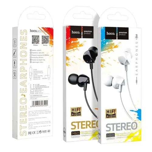 Проводные наушники HOCO M60 Perfect Sound Universal с микрофоном (чёрные)