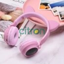 W27 Cat ear wireless headphones, (gray, pink)