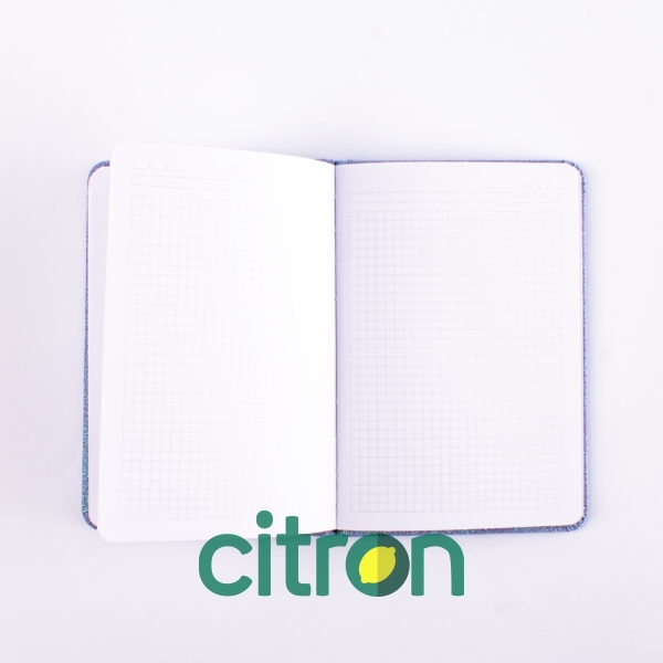 Notebook A5/80l.obl.shiny, "Unicorn with pearls" 4 culori.