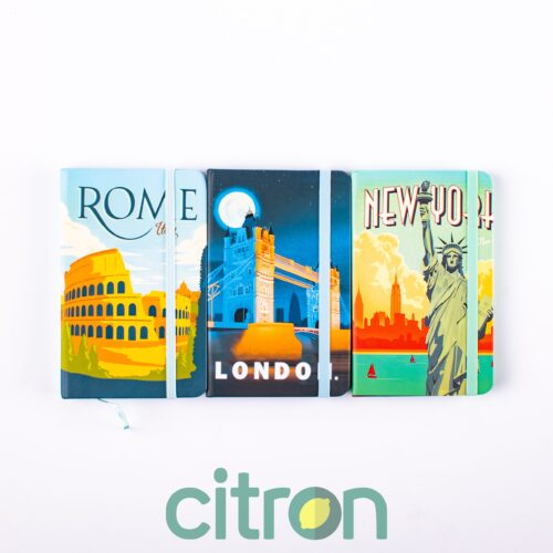Notebook "City" margine de culoare_9*14cm" (96file)