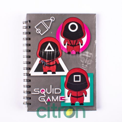 Caiet cu spirală A5/80 foi. "Squid Game" tv.cover.,80g/mp, clit.,6v.