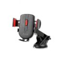 CAD01 Suport telefon auto cu blocare ușoară, negru-roșu