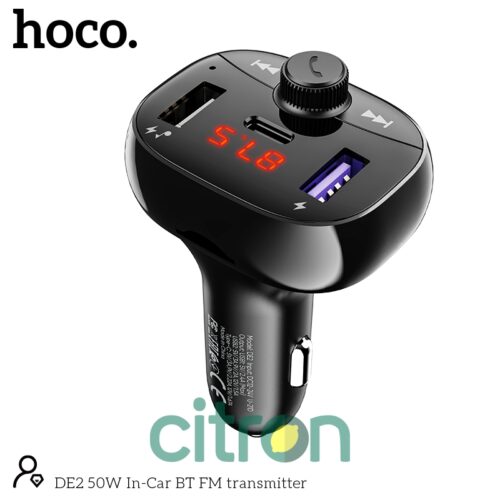 DE2 50W In-Car BT FM transmiter black