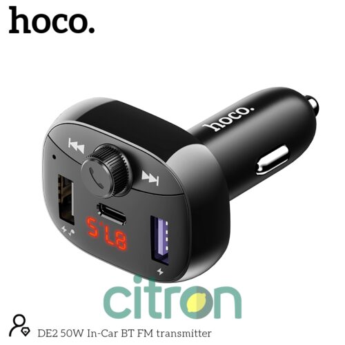 DE2 50W In-Car BT FM transmiter black