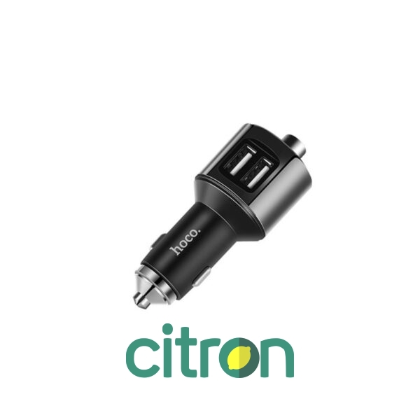 E19 Smart Car Wireless FM Transmitter, metal gray