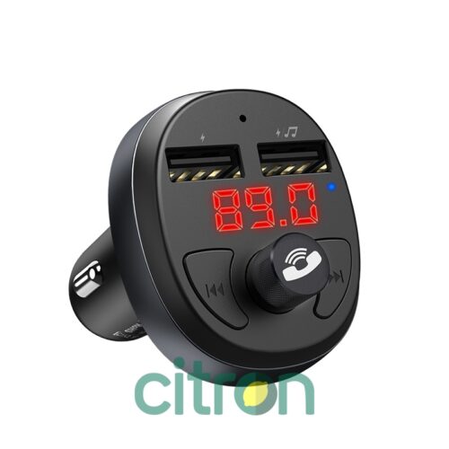 E41 In-car audio wireless FM transmitter black