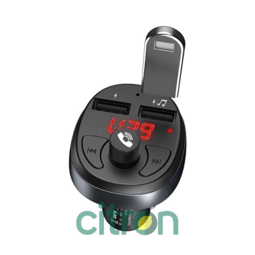 E41 In-car audio wireless FM transmitter black