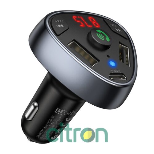 E51 Road treasure car BT FM transmitter Black