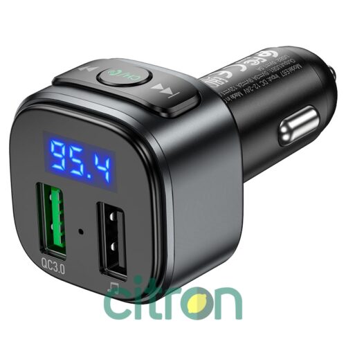 E67 Fighter QC3.0 car BT FM transmitter (Black)