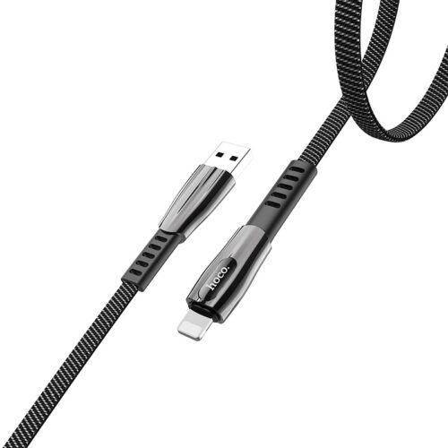 Кабель зарядки и передачи данных HOCO U70 Splendor Lightning (тёмно-серый)