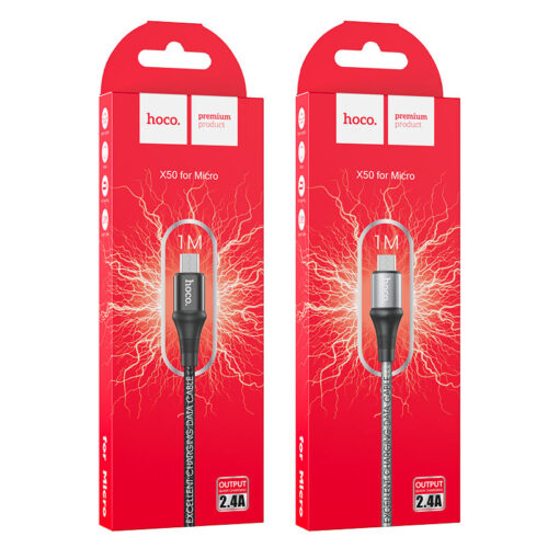 Кабель зарядки и передачи данных HOCO X50 Excellent USB to Micro USB (чёрный)