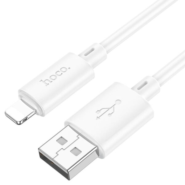 Кабель зарядки и передачи данных HOCO X88 Gratified USB to Lightning для iPhone (белый)