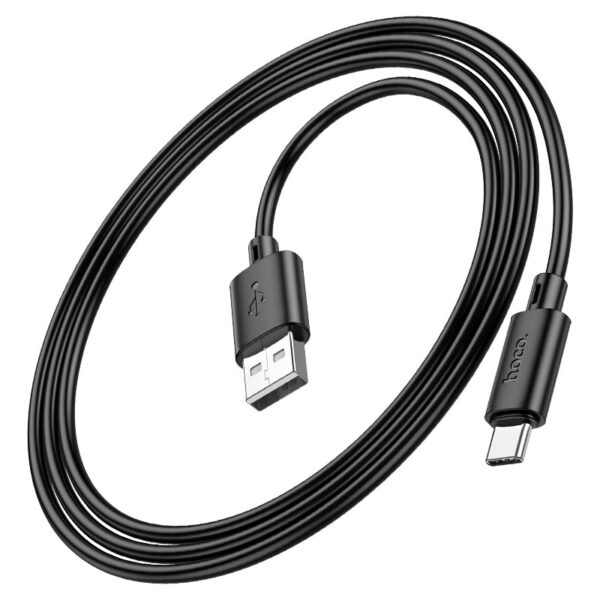 Кабель зарядки и передачи данных HOCO X88 Gratified USB to Type-C (чёрный)