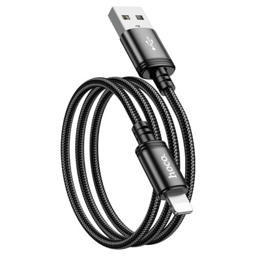 Кабель зарядки и передачи данных HOCO X89 Wind Lightning для iPhone (чёрный)