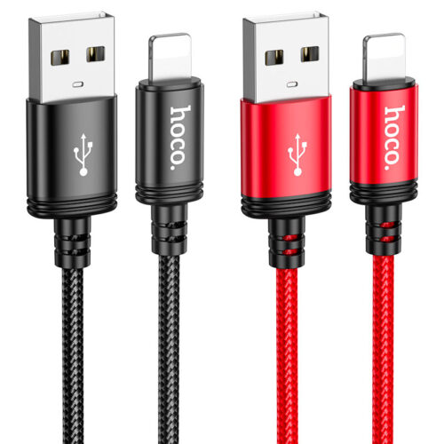 Кабель зарядки и передачи данных HOCO X89 Wind Lightning для iPhone (чёрный)