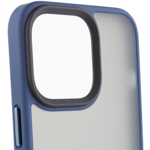 TPU+PC чехол Metal Buttons для Apple iPhone 15 Pro (6.1") (Синий)