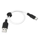 Кабель зарядки HOCO X21 Plus Silicone для Type-C (0.25 м, чёрно-белый, силиконовый)