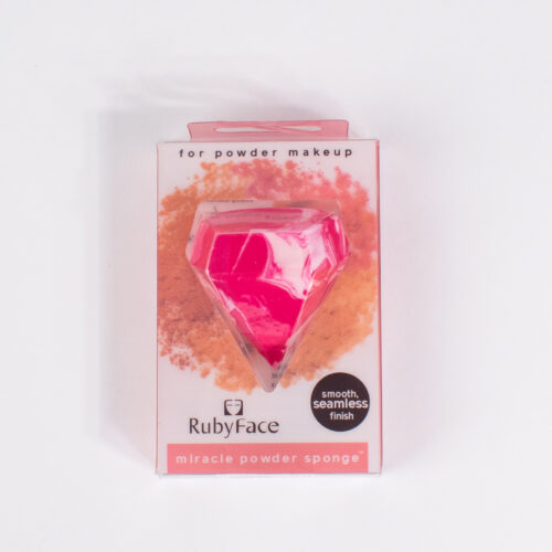 Косметическая губка ромбовидной формы с мраморным принтом "RubyFace"