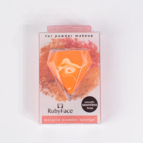 Косметическая губка ромбовидной формы с мраморным принтом "RubyFace"