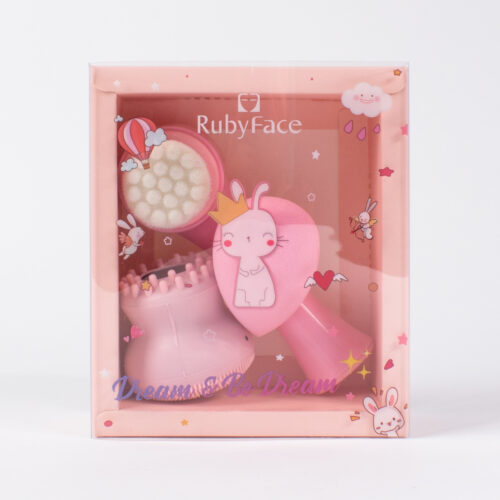 Набор для ухода за лицом с кисточкой "RubyFace" (3 шт.)