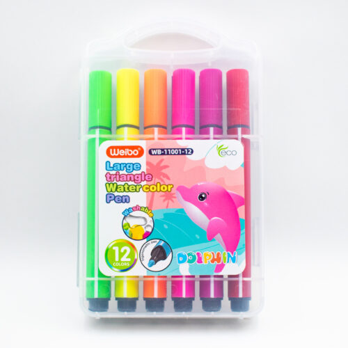 Set de markere lavabile / stilouri "Weibo, WB-11001-12" (12 culori)