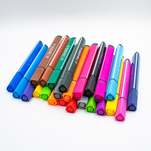 Set de markere lavabile / stilouri "Weibo, WB-11001-24" (24 culori)