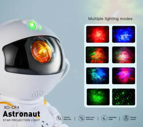 Мини-лампа проектор звёздного неба XO CF4 Astronaut (белая)