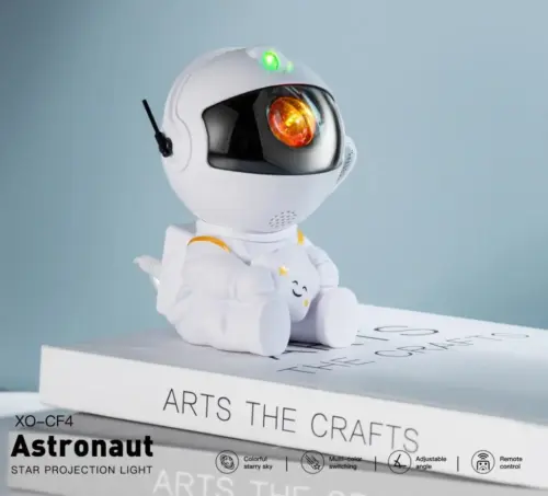 Мини-лампа проектор звёздного неба XO CF4 Astronaut (белая)
