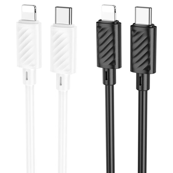 Кабель зарядки и передачи данных HOCO X88 Gratified PD Lightning для iPhone (чёрный)