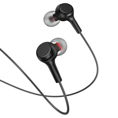 Проводные наушники HOCO M78 El Placer Universal с микрофоном (чёрные)