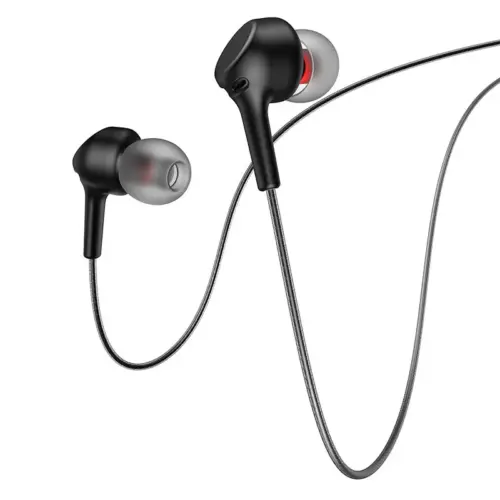 Проводные наушники HOCO M78 El Placer Universal с микрофоном (чёрные)