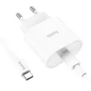 Сетевое зарядное устройство HOCO C94A Metro PD20W, 1 порт + кабель Type-C to Type-C (EU, белый)