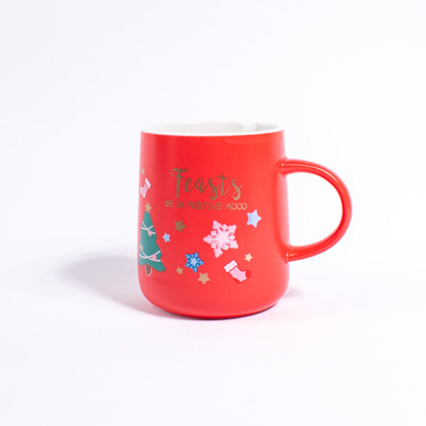 Кружка «Новый год» керамическая с крышкой (400 мл, be in festive mood)