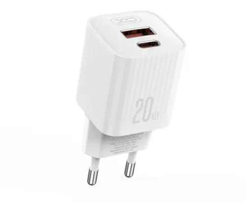 Зарядное устройство XO L147(EU) PD20W 1USB-A + 1USB-C с кабелем Lightning (белый)