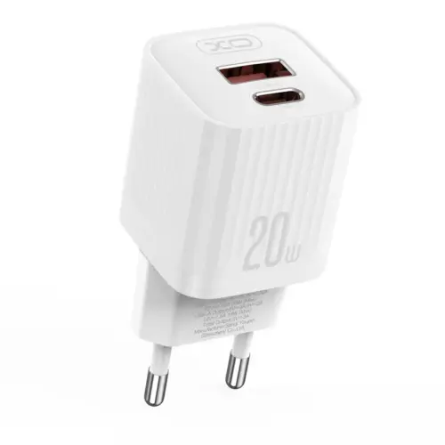 Зарядное устройство XO L147(EU) PD20W 1USB-A + 1USB-C с кабелем Type-C (белый)