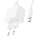 Сетевое зарядное устройство HOCO CS11A Ocean, 1 порт USB to Type-C кабель (EU, белый)