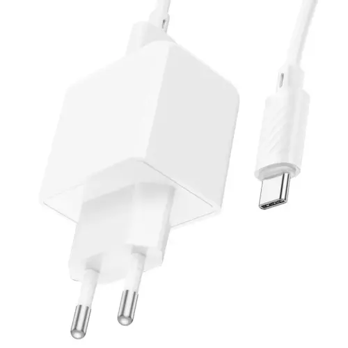 Сетевое зарядное устройство HOCO CS11A Ocean, 1 порт USB to Type-C кабель (EU, белый)