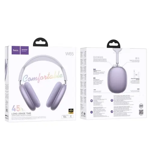 Беспроводные наушники HOCO W65 Happy Bluetooth (фиолетовые)